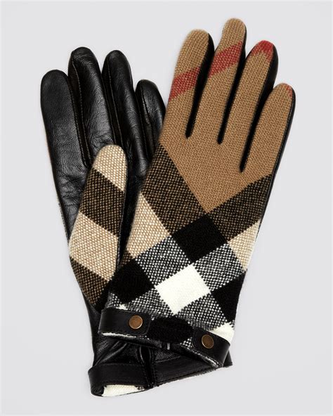 burberry jenny wool check gloves|Burberry Jenny Leather & Wool Check Tech Gloves.